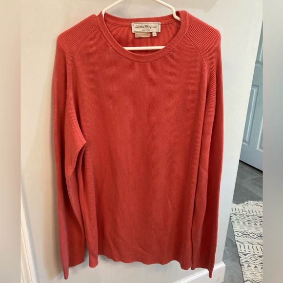Salvatore Ferragamo men’s cotton sweater color salmon size XL